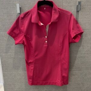 Nike Women's Red Button Down Polo Shirt